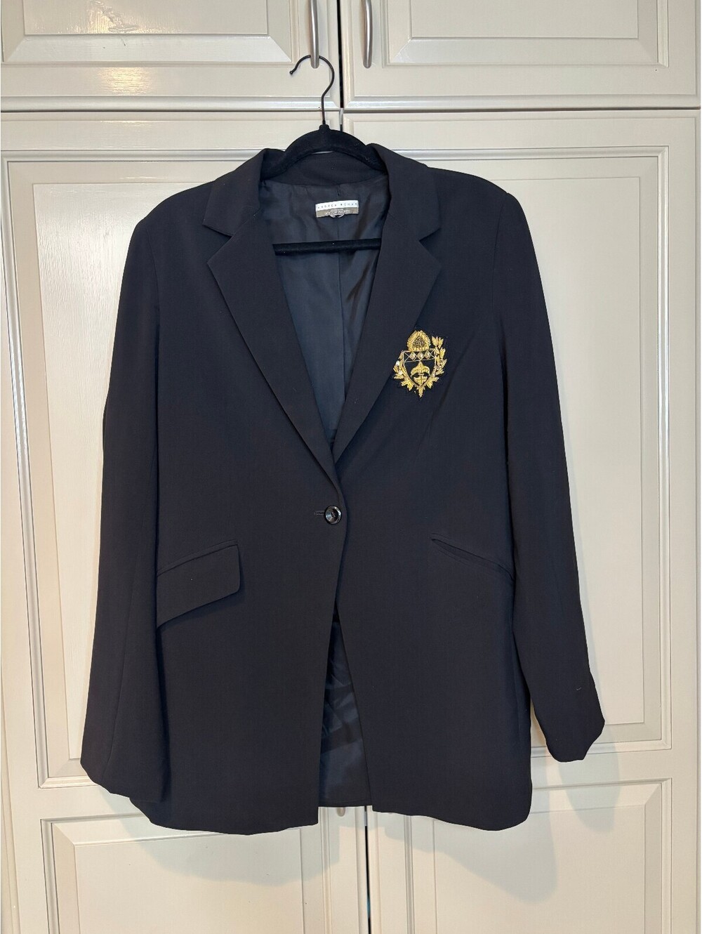 Andrea Behar Black Blazer - Dark Academia Preppy Schoolgirl Jacket Large